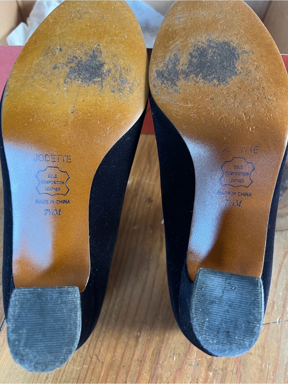 Black Velvet Mary Jane Heels with Ankle Strap Sz 7.5 M - Picture 5 of 5